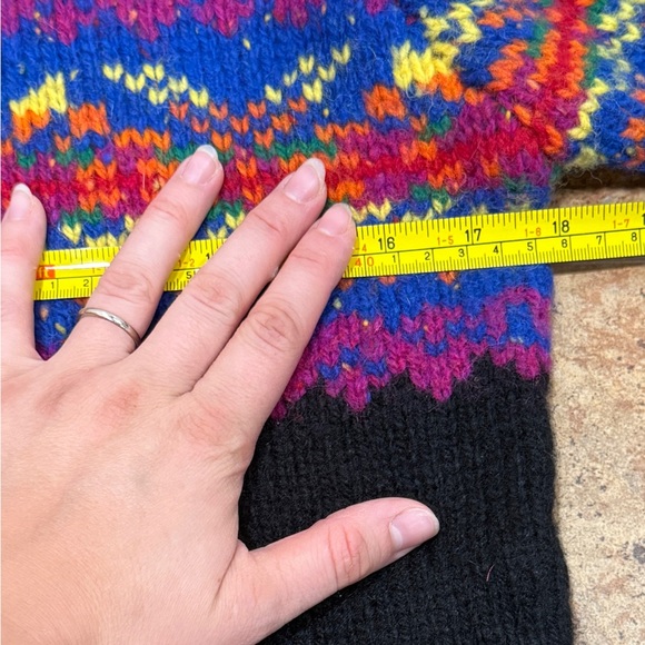 Express Tricot Y2K Vintage Nordic Scandinavian Wool Intarsia Sweater XS Holiday - Picture 2 of 8